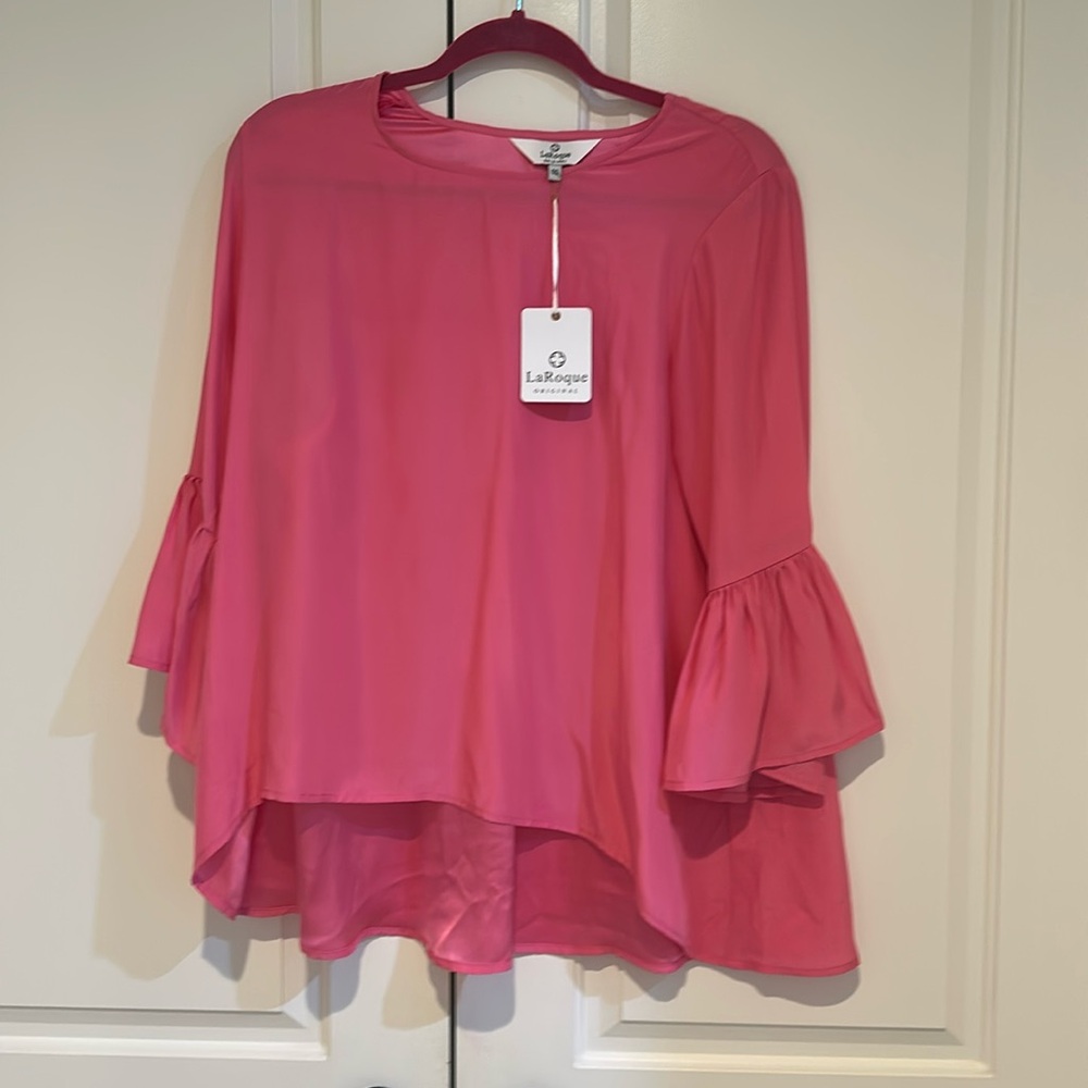 Baroque Pink Silk Top NWT